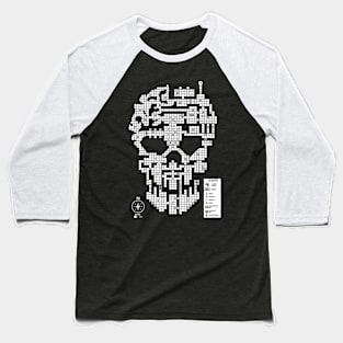 Skull Dungeon Retro Baseball T-Shirt